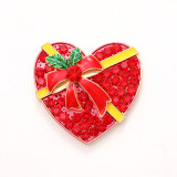 35MM Christmas Love Gift Box Snaps Buttons  fit 20mm snap jewelry