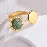 Flower zircon open ring