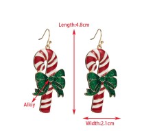 Christmas Drip Oil Deer Snowflake Candy Earrings