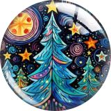 20MM Christmas Cartoon  glass snap button charms