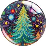 20MM Christmas Cartoon  glass snap button charms