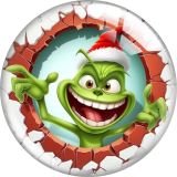 20MM Christmas Cartoon  glass snap button charms
