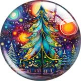 20MM Christmas Cartoon  glass snap button charms
