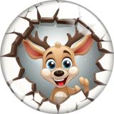 20MM Christmas Cartoon  glass snap button charms