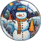 20MM Christmas Cartoon  glass snap button charms