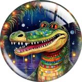 20MM Colorful Canvas  Cartoon  glass snap button charms