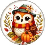 20MM Christmas Cartoon  glass snap button charms