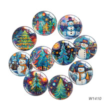 20MM Christmas Cartoon  glass snap button charms