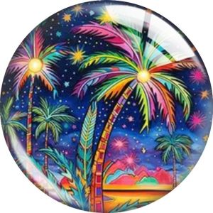 20MM Colorful Canvas  Cartoon  glass snap button charms