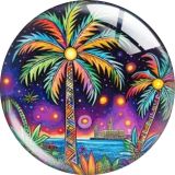 20MM Colorful Canvas  Cartoon  glass snap button charms