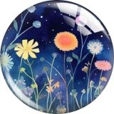 20MM Botany Cartoon  glass snap button charms