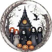 20MM Halloween  Cartoon  glass snap button charms