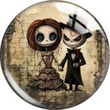20MM Halloween  Cartoon  glass snap button charms