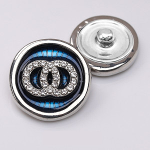 20MM Dripping oil from water drill metal silver plated snap charms