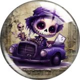 20MM Halloween  Cartoon  glass snap button charms
