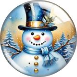 20MM Christmas Cartoon  glass snap button charms