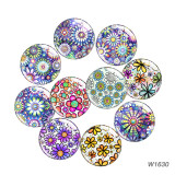 20MM flower Cartoon  glass snap button charms