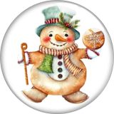 20MM Christmas Cartoon  glass snap button charms