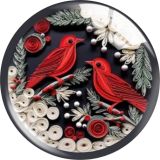 20MM Christmas Cartoon  glass snap button charms