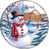 20MM Christmas Cartoon  glass snap button charms