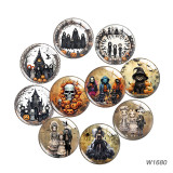 20MM Halloween  Cartoon  glass snap button charms