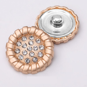 20MM  water drill metal silver plated snap charms