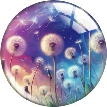 20MM Dandelion Cartoon  glass snap button charms