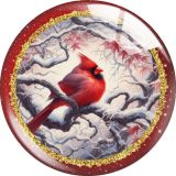 20MM bird glass snap button charms