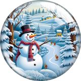 20MM Christmas Cartoon  glass snap button charms