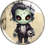 20MM Halloween  Cartoon  glass snap button charms