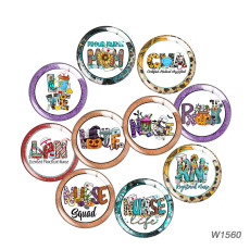 20MM nurse Cartoon  glass snap button charms