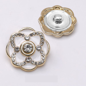 23MM Dripping oil from water drill metal silver plated snap charms