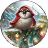 20MM Christmas Cartoon  glass snap button charms