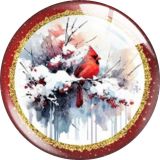 20MM bird glass snap button charms
