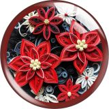 20MM Christmas Cartoon  glass snap button charms