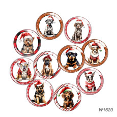20MM Christmas Cartoon  glass snap button charms