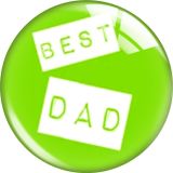 20MM best dad Cartoon  glass snap button charms