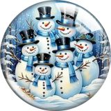 20MM Christmas Cartoon  glass snap button charms