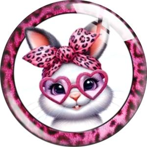20MM animal glass snap button charms
