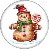 20MM Christmas Cartoon  glass snap button charms