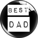 20MM best dad Cartoon  glass snap button charms