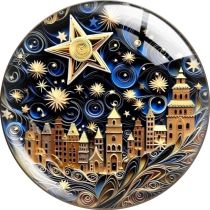 20MM Christmas Cartoon  glass snap button charms