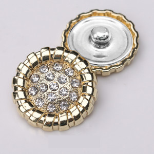 20MM  water drill metal silver plated snap charms