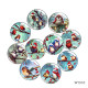 20MM Christmas Cartoon  glass snap button charms