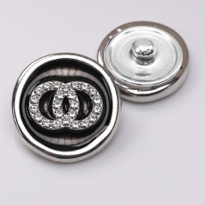 20MM Dripping oil from water drill metal silver plated snap charms