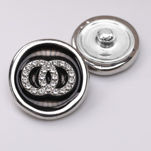 20MM Dripping oil from water drill metal silver plated snap charms