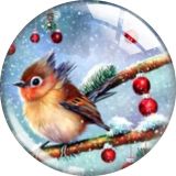 20MM Christmas Cartoon  glass snap button charms