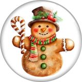 20MM Christmas Cartoon  glass snap button charms