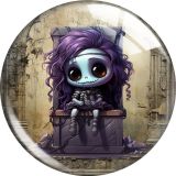 20MM Halloween  Cartoon  glass snap button charms