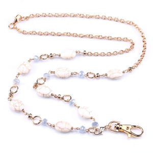 Natural stone bead woven rope necklace Lanyard necklace mobile keychain necklace